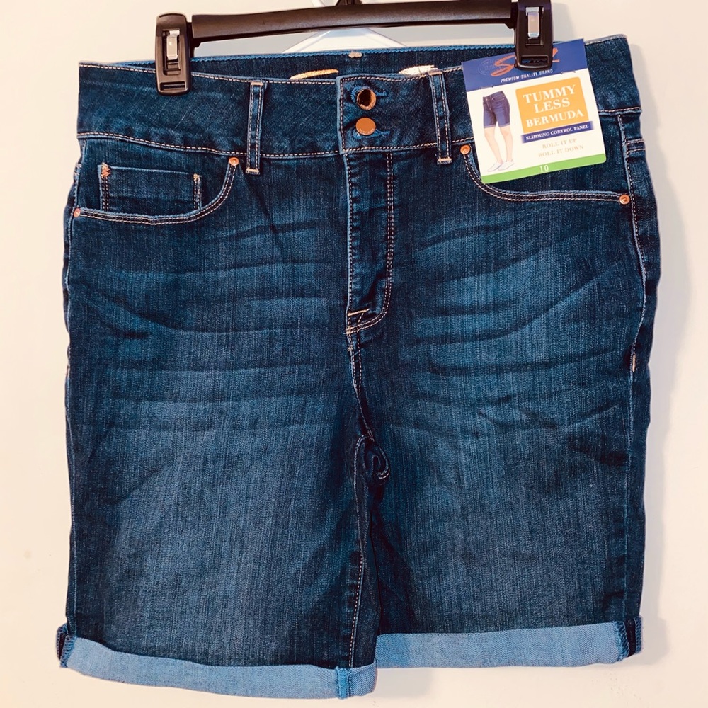 Capri jean shorts